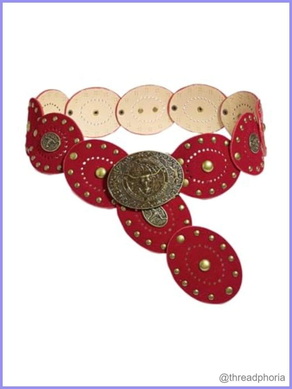 Faux Leather Western Boho Waist Belt Hollow Out Cowgirl Belt